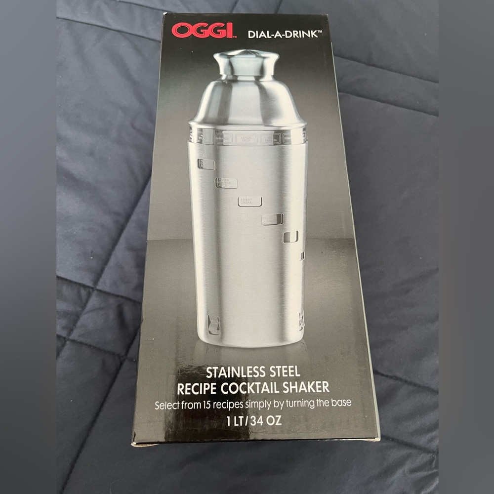 Brand new in the box stainless steel cocktail shaker